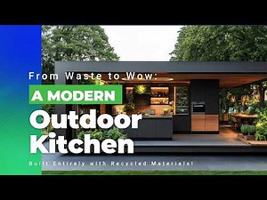 From Waste to Wow: A Modern Outdoor Kitchen Built Entirely with Recycled Materials!