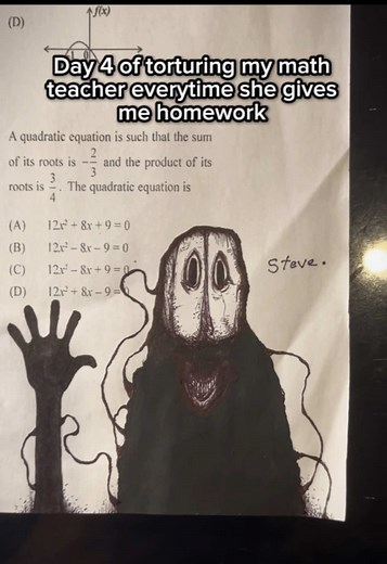 Creative Sketches Inspired by My Math Teacher's Homework
