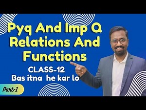 relation and function class 12 th | pyq of relation and function part-1