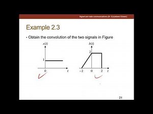 Signals and systems: Lec.5 p2 Example on Graphical Convolution إشارات وأنظمة: مثال على تكامل الطي