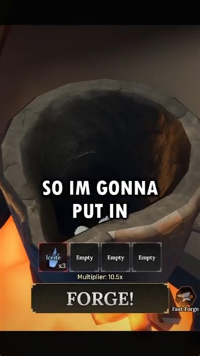 Making a Weapon With ONLY Iceite In The Forge