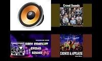 Mix of 4 videos from youtube : Concert Crowd: Applause and Cheer