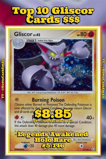 Top 10 RAREST Gliscor Pokémon Cards EVER! 🦂💎 (Most Valuable Gliscor Cards) #pokemon #top10 #tcg