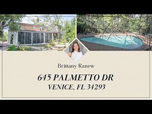 South Venice Lakefront Coastal Retreat with POOL! Take a Tour of 645 Palmetto Dr, Venice Florida!