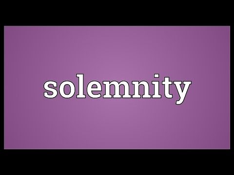 Solemnity Meaning