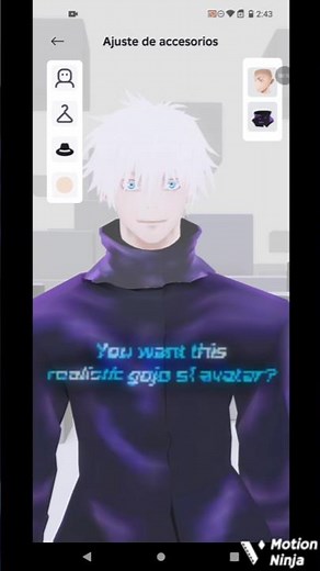 gojo s1 jjk realistic avatar #roblox (tutorial how to have gojo avatar)