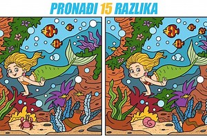 Pronađite razlike za 30 sekundi: Slika sirene u moru pravi je izazov