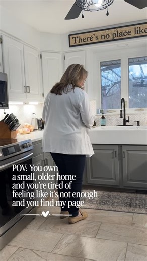 It is enough. 🤍 Small homes. Slow decorating. Old home charm. If that sounds like you, you’re in the right place. Follow along. #smallhome #oldhomecharm #cozyhomevibes #slowdecorating #smallspaceliving | House in the Acres