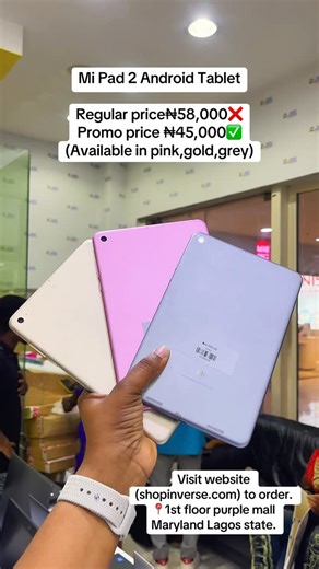 Laptops | Phones | Gadgets on Instagram: "New-Year Mega sale!🔥 Mi Pad 2 Android Tablet📲 https://shopinverse.com/products/mi-pad-2-android-tablet?_pos=1&_sid=d50c621a6&_ss=r Grab this sleek, high-performance tablet at an unbeatable price. Perfect for reading, streaming, and light productivity on the go. • Sale Price: ₦45,000.00 • Regular Price: ~~₦58,000.00~~ • Savings: ₦13,000.00 (Over 20% off!) Key Features • Premium Build: Ultra-slim aluminum alloy body. • Stunning Display: 7.9