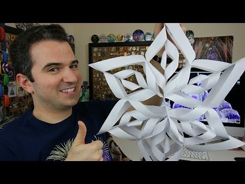 How to make a Giant 3D Paper Snowflake ❄️