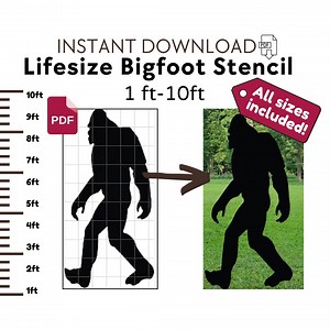 Life Size Bigfoot Pattern Bigfoot Yard Display Wooden Bigfoot Cutout Large Stencil Outline Download Lifesize Sasquatch Stencil Template - Etsy