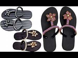 How to make a beautiful sandals and slippers with sea beads and crystals. PART 3