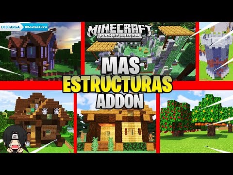 😱MAS ESTRUCTURAS (MOD) PARA MINECRAFT PE 1.17.11+|More Structures Para Minecraft Bedrock Addon!!