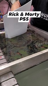 Rick & Morty PS5 #hydrodipping #hydrographics #hydrodip #watertransferprinting #familybusiness #rickandmorty #PS5 #fyp #foryou | Southern Missouri Hydrographics