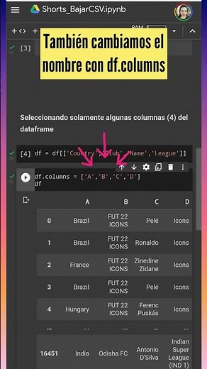 📥 +🐼 + 🐍 Descargar un dataframe como archivo CSV o EXCEL desde Google Colab (Colaboratory) | Shorts