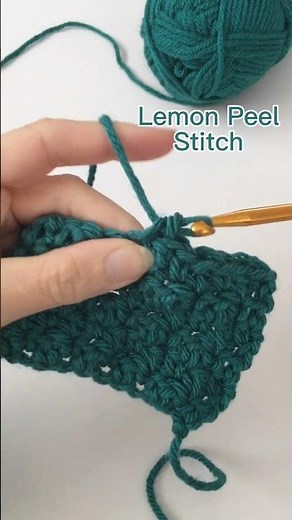 Crochet Stitch Tutorial: Lemon Peel Stitch #crochet #shortscrochet #crocheting