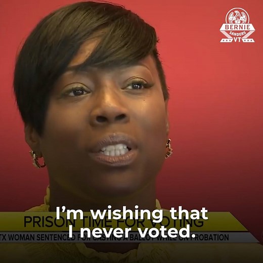 1M views · 6.8K reactions | Crystal Mason faces five years in jail—for the crime of voting. with Shaun King | U.S. Senator Bernie Sanders | Facebook