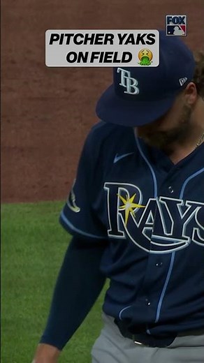 Rays' pitcher Jonathan Heasley gets sick during first MLB appearance in two years 🤮 #baseball #mlb