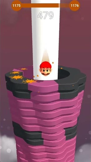 Stack ball highest score max lvl1176 gameplay #stackball #viral​ ​#shorts #gaming