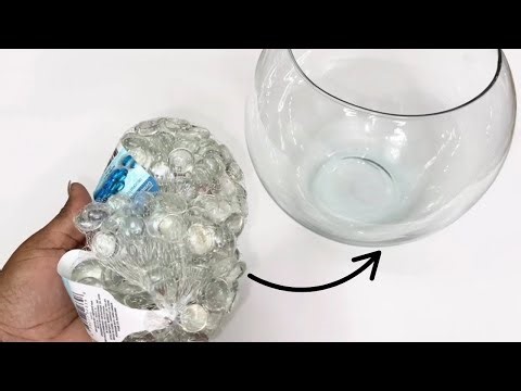 Grab Dollar Store Glass Gems & a Bowl for this Stunning Spring Idea!