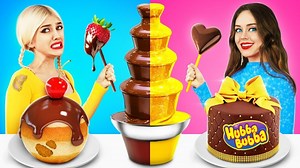 98K views · 2.2K reactions | Expensive vs Cheap Chocolate Fountain Fondue Challenge | Ratata | Facebook