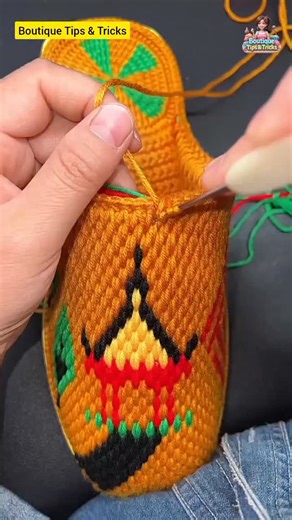 Boutique Tips & Tricks on Instagram: "Beautiful Woolen Slippers Making Process In Easy #tailor #diysewing #tailormade #crochet"