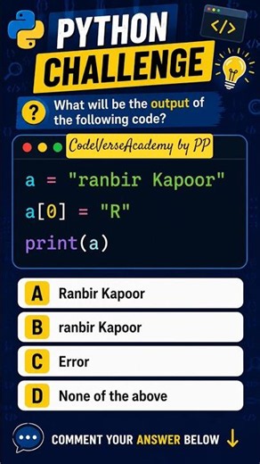 PYTHON CODE CHALLENGE ON STRINGS