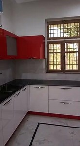 Red And White Is A Perfect Combination For Kitchen . We Design Fully Auto Close Kitchen With Modular Accessories. For Estimates Of Kitchen Call Or Whats app on - 9816609008/9736309008 #ModularKitchen #Innotech #SwingCorner #AcrylicFront #UVFRONT Visit Lovely Furniture House Peer Nigah Road Distt - Una State - Himachal Pardesh | Lovely Furniture House