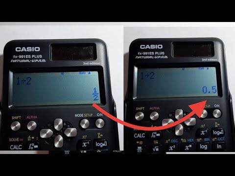 Change fraction results to decimals on the CASIO fx-991 LA PLUS calculator.