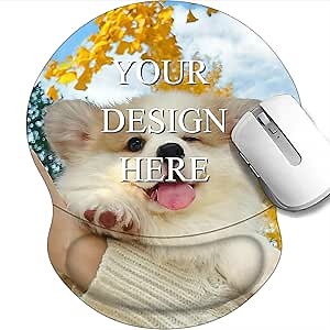Custom Mouse Pad with Wrist Support，Ergonomic Personalized Mousepad,Add Personalized Photo & Text, Non-Slip Base, Comfort Gel Cushion for Office and Gaming (5)