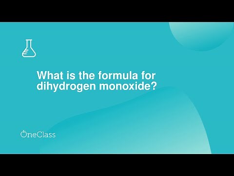 What is the formula for dihydrogen monoxide?
