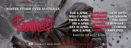 ENSIFERUM - Winter Storm Over Australia - Adelaide - Lion Arts Factory - Tue 6 April