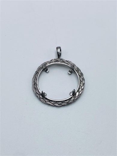 Handmade 925 Sterling Silver Coin Connector Bezel, Coin Pendant Necklace - Etsy