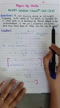 Motion in a straight line NCERT solutions Class 11th physics #physics #class11th #ncert