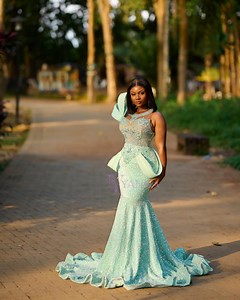 Mint Crystal Mermaid Prom Gown | Beaded Couture Evening Dress - Etsy