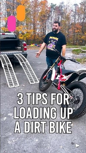 Here's 3 great tips for loading your dirt bike into a truck with ramps! #pinkorange #dirtbike #dirt
