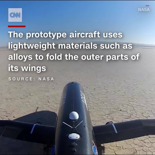 467K views · 2.3K reactions | NASA is testing aircraft wings that can fold in midair. They could one day help airplanes fly faster than the speed of sound. | CNN | Facebook