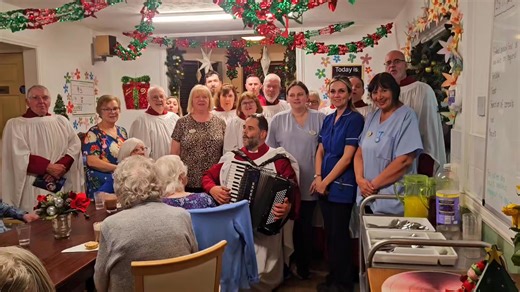 The church choir had a lovely time singing carols with the residents of Stone House | St. Thomas of Canterbury Church, Chester UK
