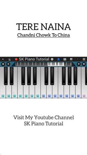 Tere Naina - Chandni Chowk To China | EASY Piano Tutorial