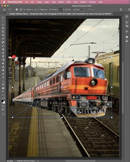 How to Use the Perspective Warp Tool From Any Image in Photoshop #adobe #photoshop