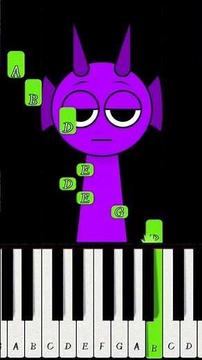 Durple - Phase 1, 2, 3,4 (Incredibox SPRUNKI) - BEGINNER PIANO TUTORIAL