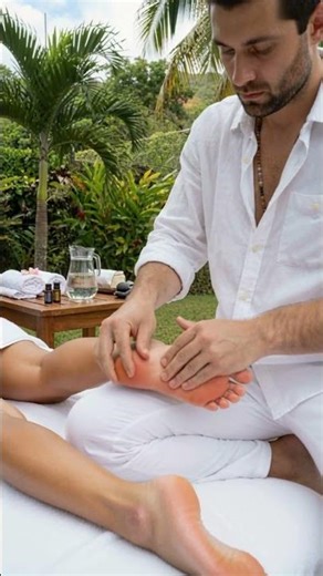 Relaxing Foot Reflexology Massage in Nature 🌿 Deep Pressure for Stress Relief