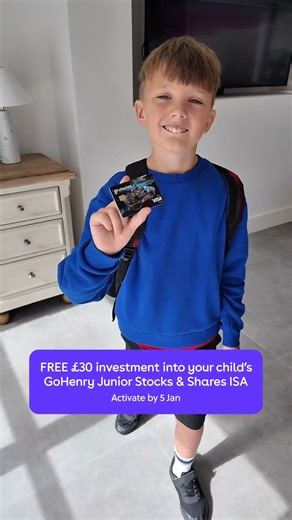 Order by 17 December for delivery in time for Christmas—and gift your kids a little independence, plus money smarts for life. GoHenry helps kids learn to earn, save, spend and invest, with their own debit card & app. 🎁 Giftlinks make it easy for friends & family to send money straight to their card 🎁 Choose from 45 card designs and add their name for extra 'Wow!' ✨ We'll even treat you to your first month FREE! ✨ | GoHenry