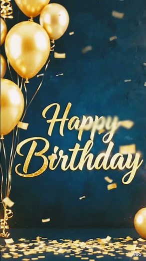 Elegant Gold Happy Birthday Banner Design | AI-Generated 4K Birthday Background