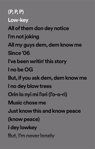 Lowkey by@Fireboy DML & @Asake 🌚🎶🎶 #lowkey #fireboy #songlyrics #music #lyricsvideo #lyrics #knowthesonglyrics #tiktokng #musiclyrics #asthetic #soundviral #fyp