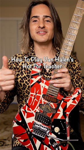 191K views · 2.3K reactions | How to play Van Halen’s Hot For Teacher . If you’d like to learn how to play more in depth of the style of Van Halen, as well as improve your guitar playing in general message me. I have a couple open slots on my Zoom roster! 酪. #vanhalen #guitarlessons | Brandon Paul | Facebook