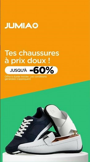 Jumia, ton marché chaussures préféré. Promos à prix kdo sur baskets, mocassins, sandales, souliers !
