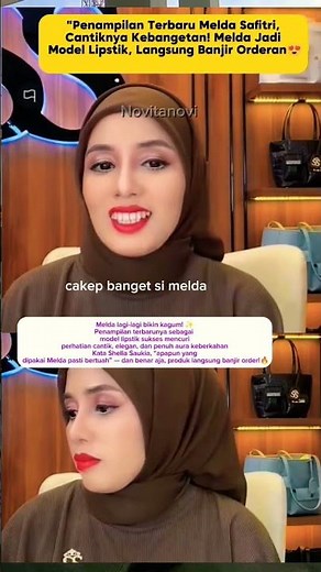 Melda is getting more beautiful as a model for SS lipstick, immediately flooded with orders #meld...