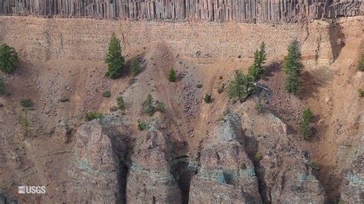 Is it true there's oil in Yellowstone? The surprising answer is yes. When you visit the Calcite Springs Overlook, glance down into the bottom of the canyon next to the Yellowstone River. Look for the steaming Calcite Springs thermal area. The small black patches in the thermal area are oil seeps. There isn’t much oil coming out, but it’s there. The oil formed in ancient sediments tens of millions of years old that were deposited when the area was a shallow inland sea. The Yellowstone magmatic sy