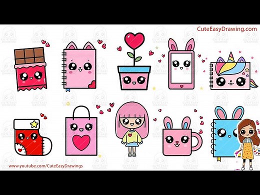 Top 10 Cute & Easy Drawings 2024 | 80-Minute Drawing Tutorial Compilation - Videos For Kids